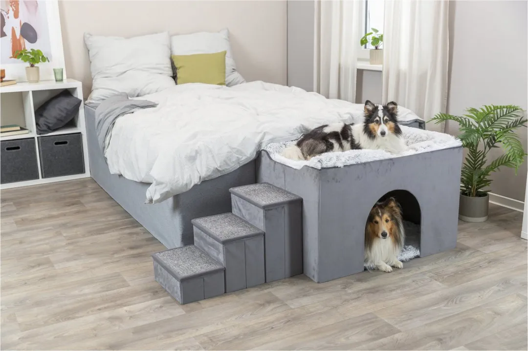 Trixie Hondenmand Harvey Met Trap - 119x50x47cm - Grijs/Wit