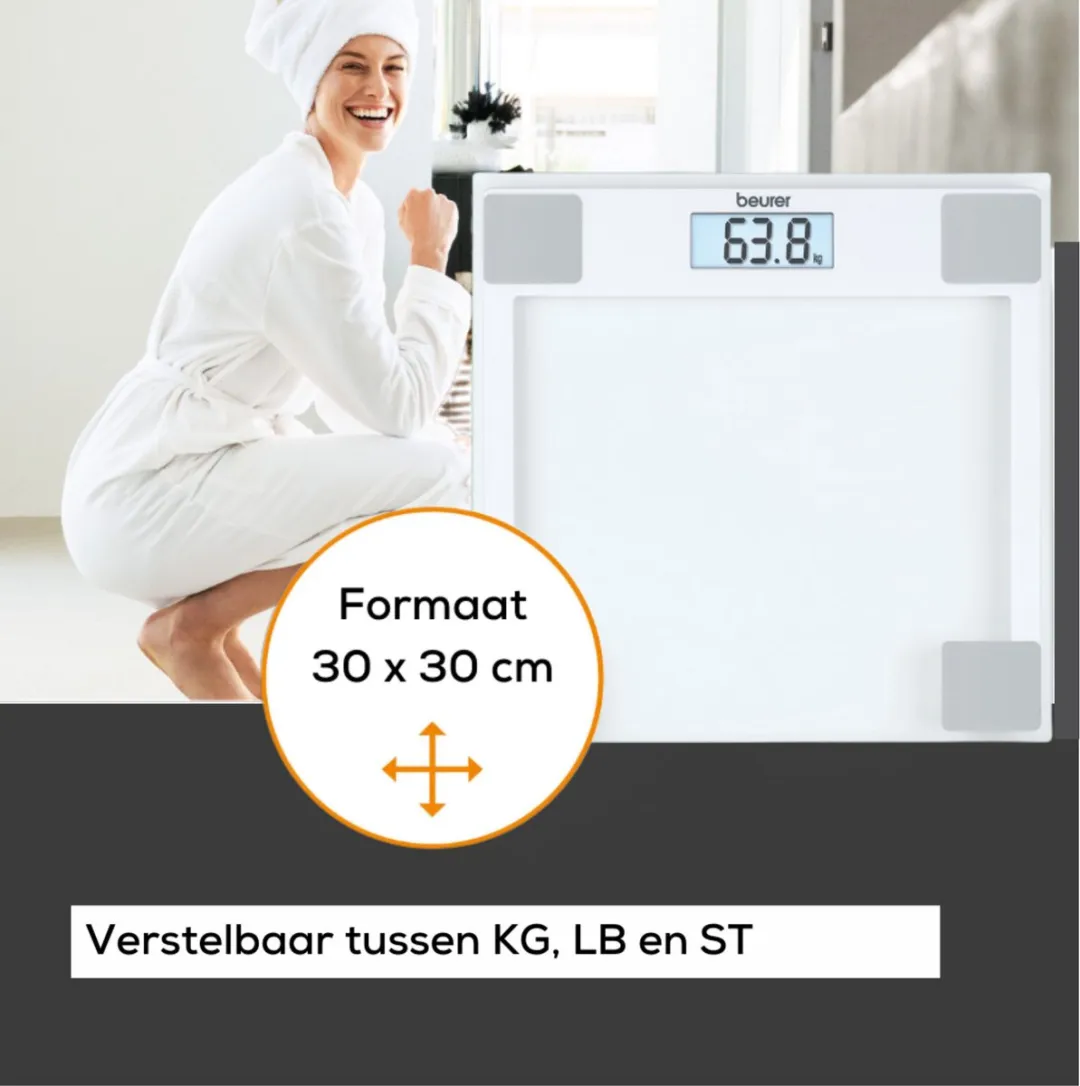 Beurer GS 14 Personenweegschaal - 180 kg - Zilver
