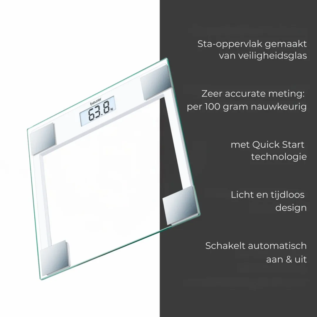 Beurer GS 14 Personenweegschaal - 180 kg - Zilver - afbeelding 6 van 6