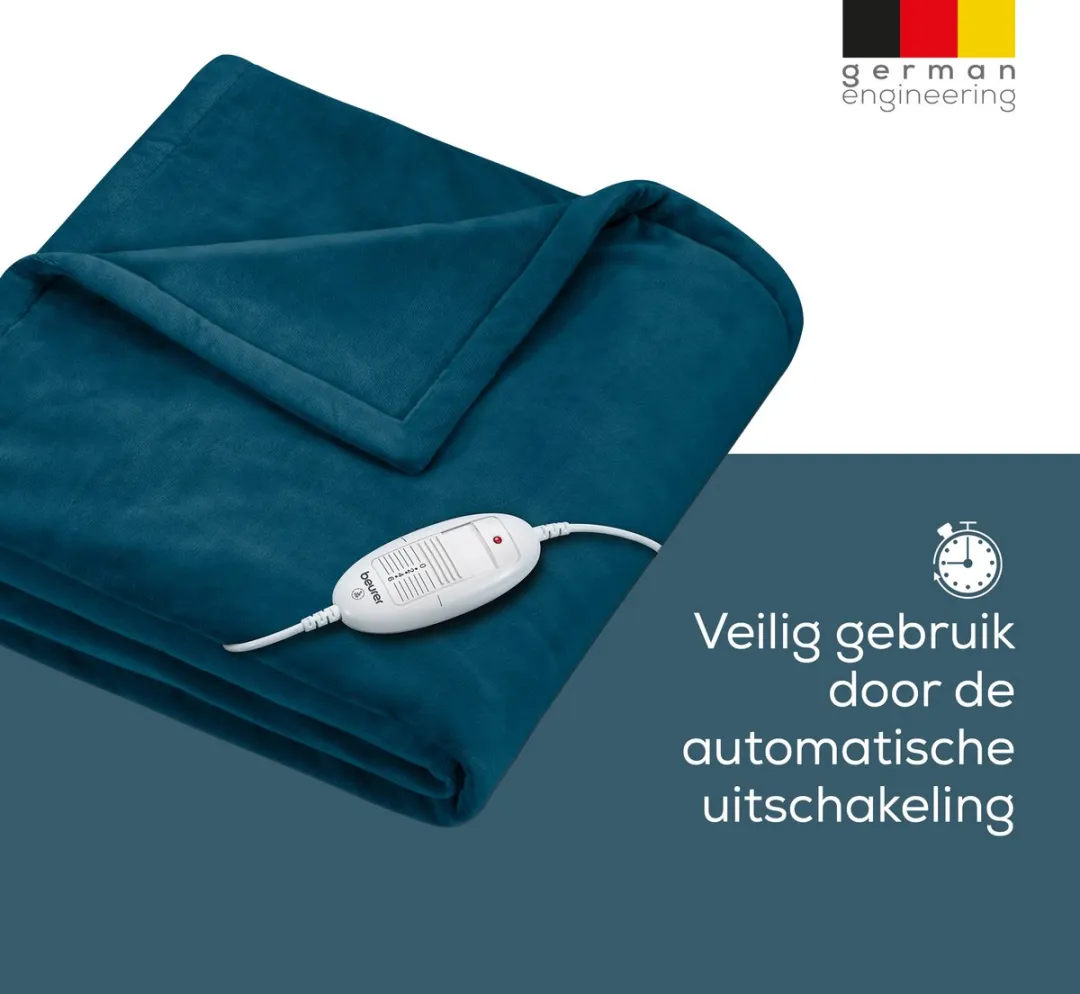 Beurer HD 75 Cosy Ocean Warmtedeken 110W - 180x130cm - Blauw