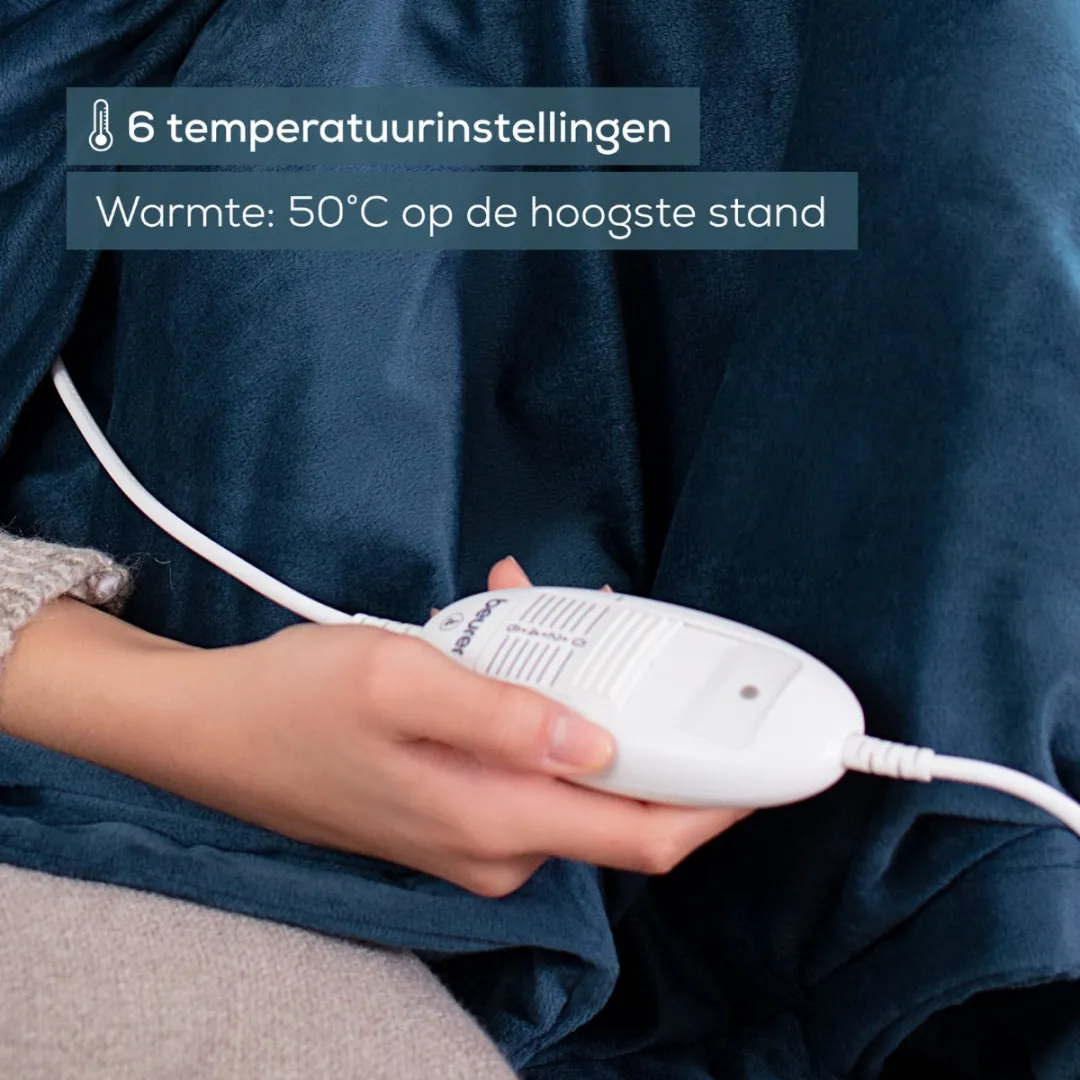 Beurer HD 75 Cosy Ocean Warmtedeken 110W - 180x130cm - Blauw