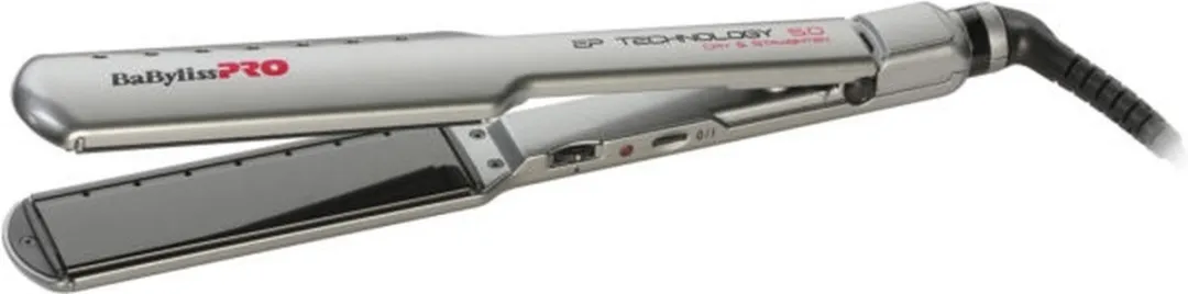 BaBylissPRO Nano Titanium Ceramic Stijltang - 5 standen - Zilver