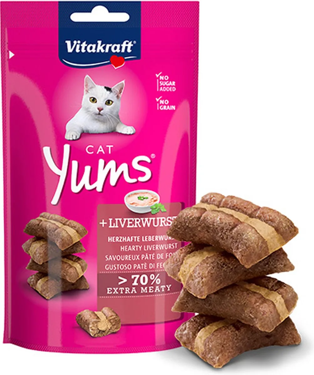 Vitakraft Cat Yums Leverworst - 9x40g