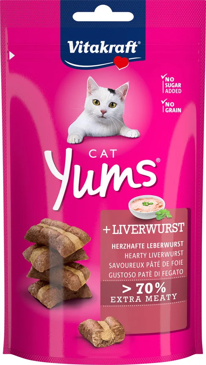 Vitakraft Cat Yums Leverworst - 9x40g