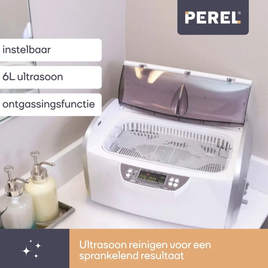 Perel Ultrasone Reiniger VTUSC6 6L - 310W - Wit