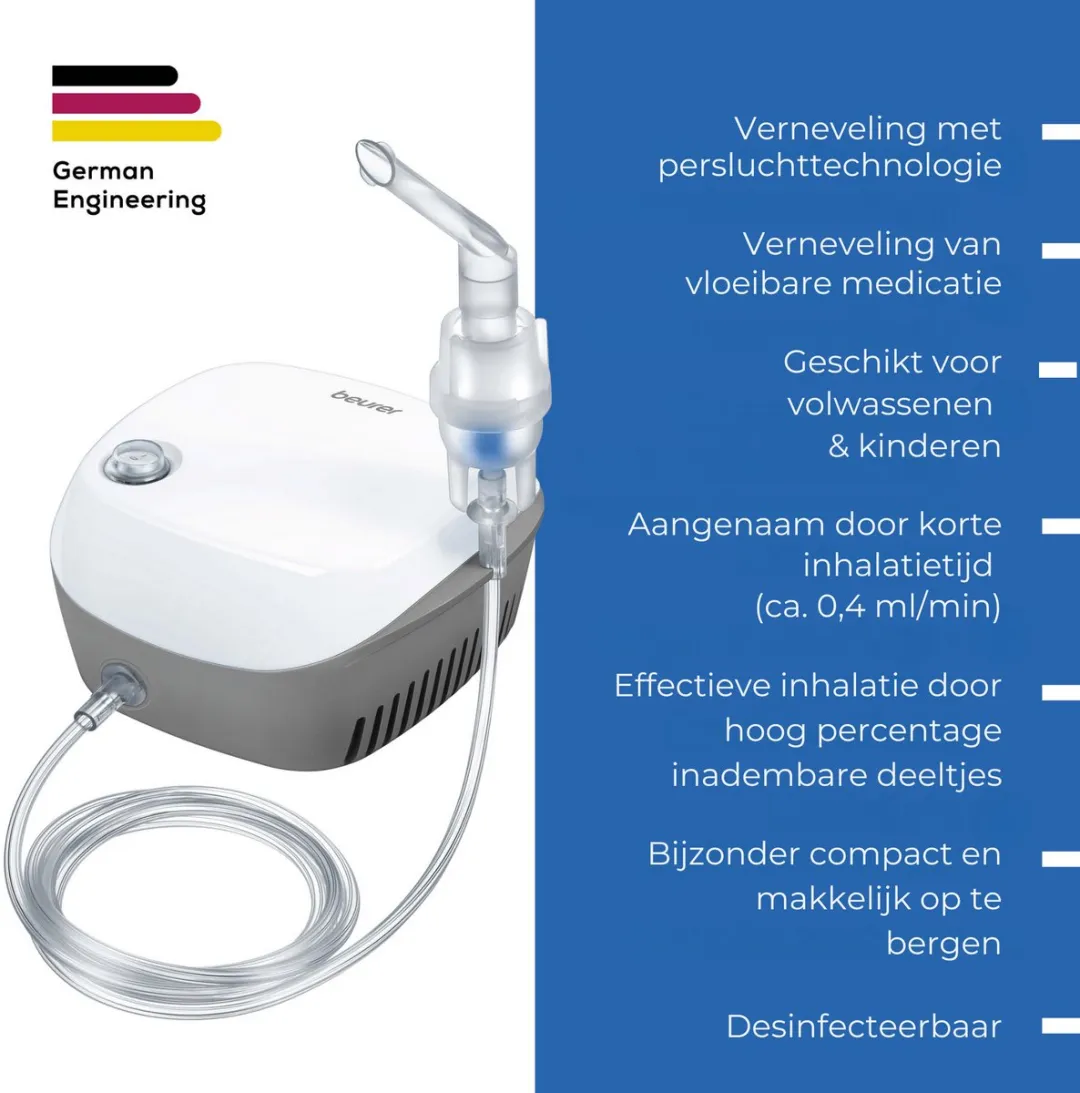 Beurer IH 18 Vernevelaar - Perslucht - Incl. masker & accessoires