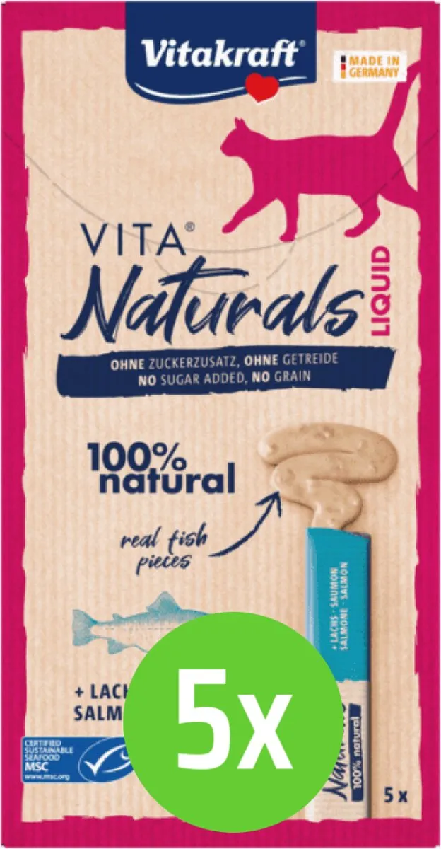 Vitakraft Vita Naturals Liquid Snack Zalm