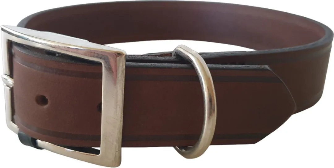 Ferplast VIP Hondenhalsband Leder - 55 cm - Donkerbruin