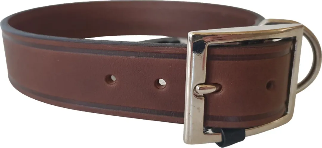 Ferplast VIP Hondenhalsband Leder - 55 cm - Donkerbruin