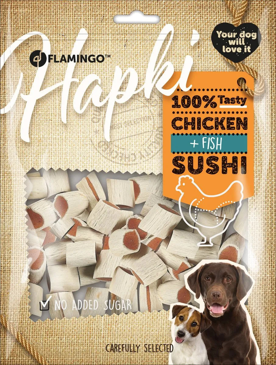 Flamingo Hapki Sushi Rolletjes Kip & Vis 400g