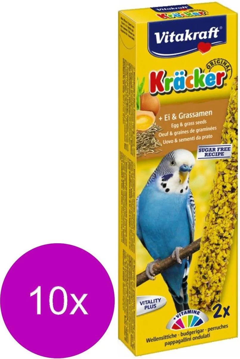 Vitakraft Parkiet Kracker Ei 2-in-1 - 10 Stuks