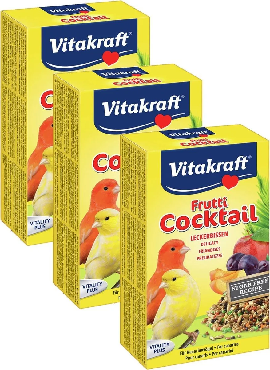 Vitakraft Kanarie Fruit-Cocktail Vogelsnack - 3x200g