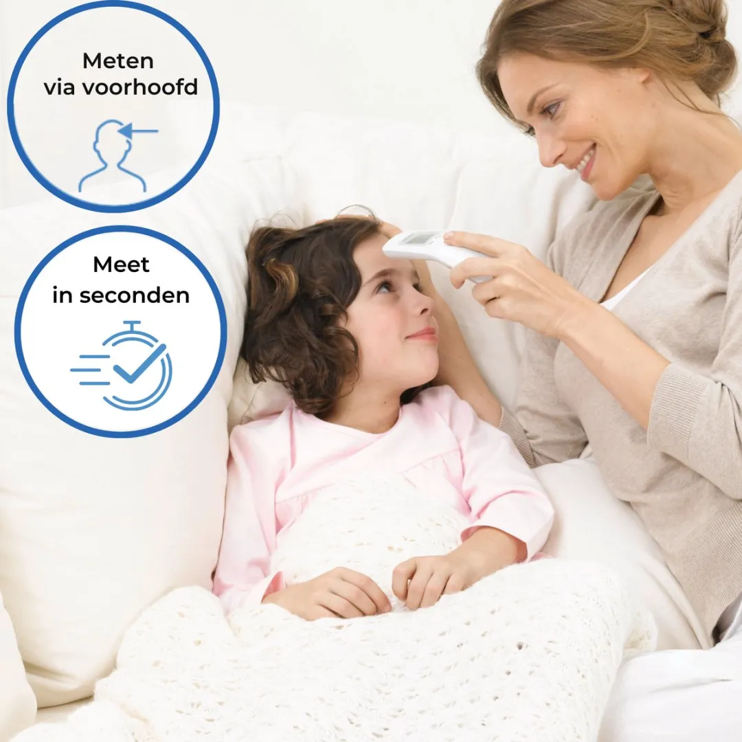 Beurer FT 90 Thermometer - Contactloos - Voorhoofdmeting in Seconden - Meet Lichaam, Oppervlak en Kamer - Ook voor Baby's & Kinderen - Medisch Gecertificeerd - Incl. Opbergbox