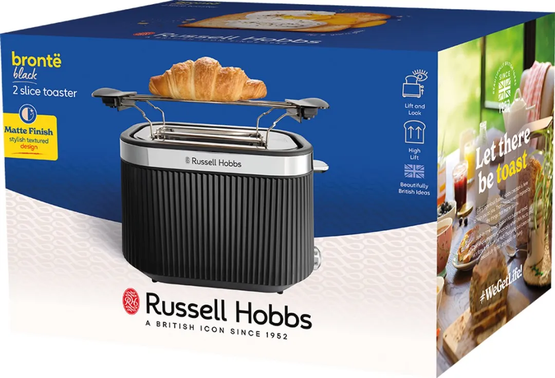Russell Hobbs Brontë Broodrooster 26760-56 - 2 Snacks - 980W - Zwart