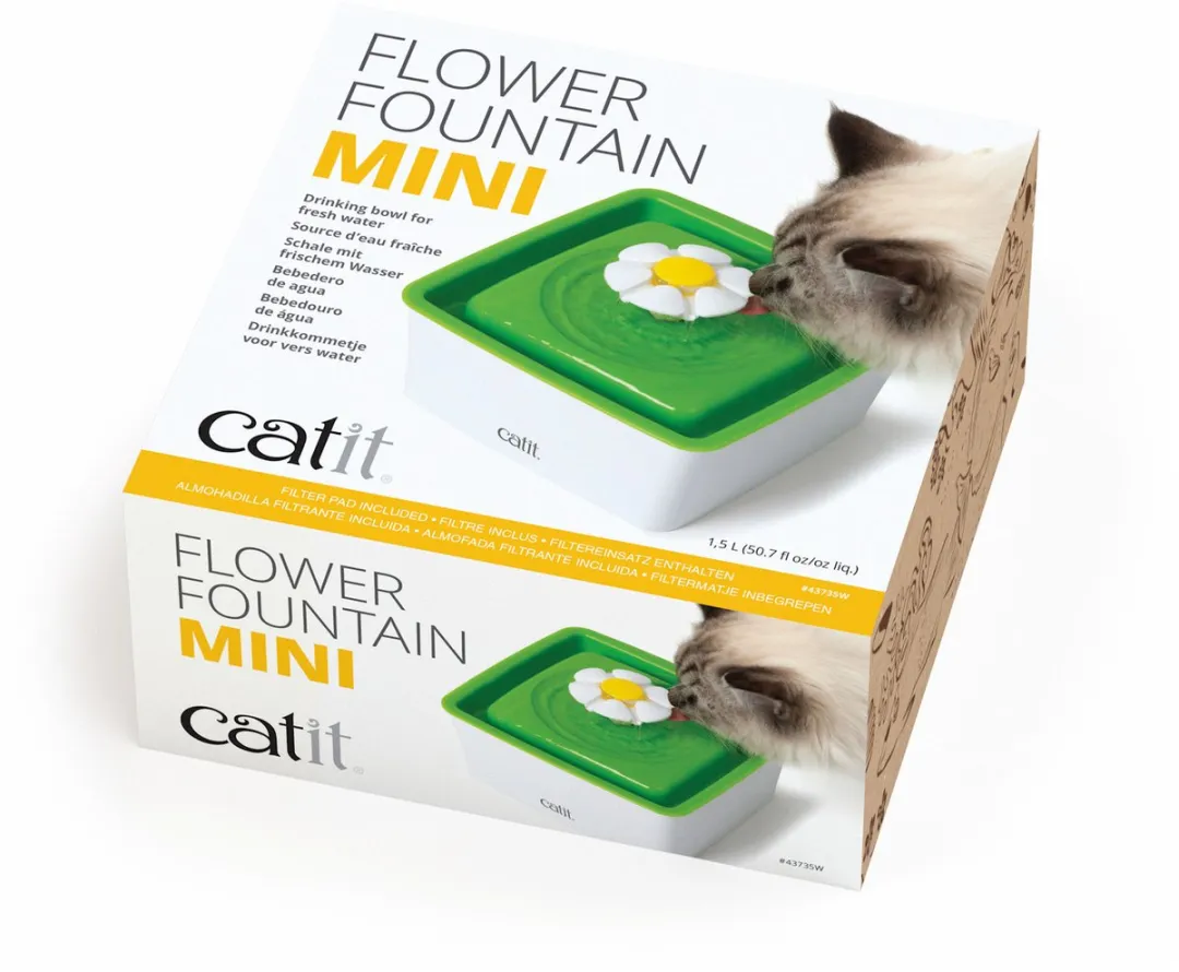 Catit Senses Drinkfontein Mini 1,5L - Groen/Wit - afbeelding 3 van 6