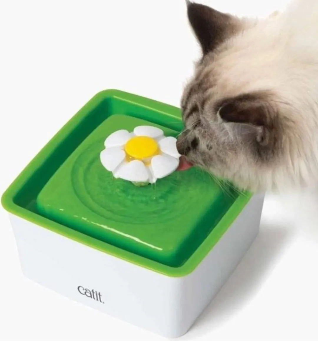 Catit Senses Drinkfontein Mini 1,5L - Groen/Wit - afbeelding 5 van 6