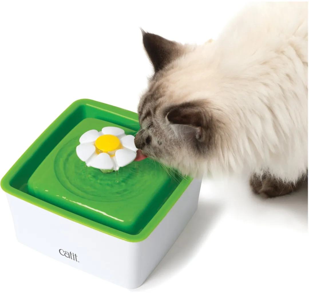 Catit Senses Drinkfontein Mini 1,5L - Groen/Wit - afbeelding 2 van 6