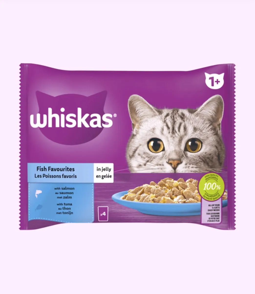Whiskas 1+ Natvoer Vis Selectie Gelei