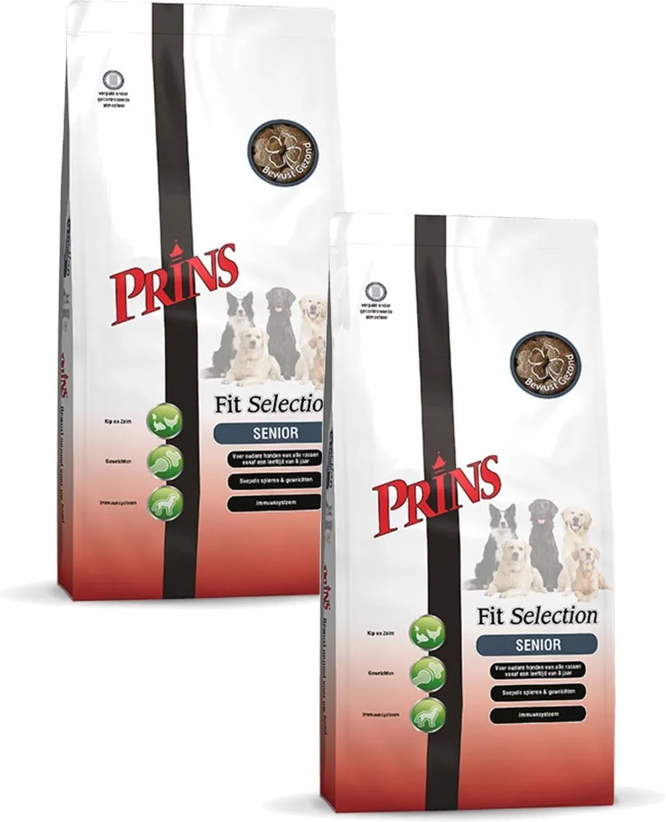 Prins Fit-Selection Senior Gevogelte & Vlees Hondenvoer - 2x15kg