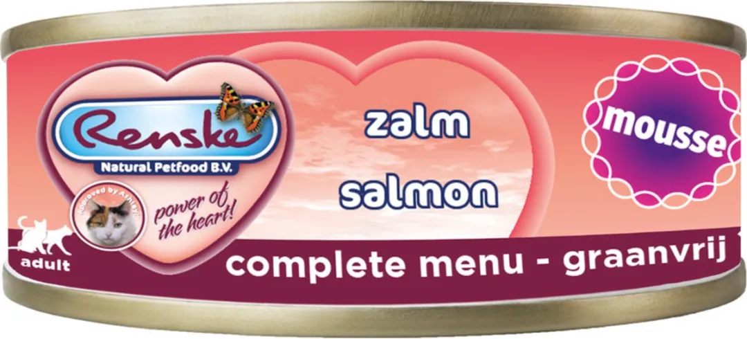 Renske Kattenvoer Mousse Zalm 70g - 24 Stuks