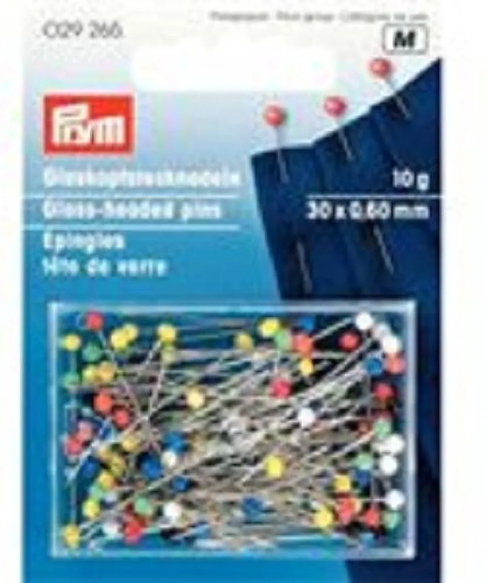 Prym Glaskopspelden 0,60x30mm - 10g - Zilverkleurig