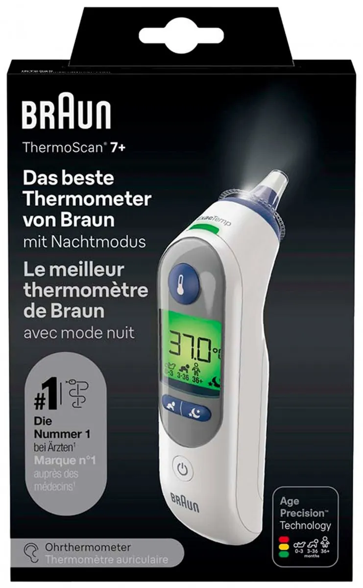 Braun Thermoscan 7+ Oorthermometer - Wit
