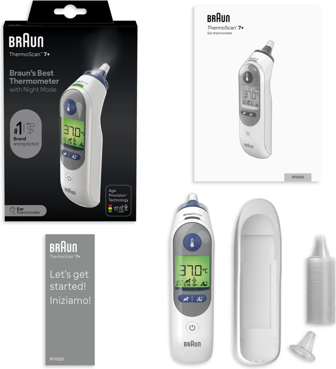Braun Thermoscan 7+ Oorthermometer - Wit