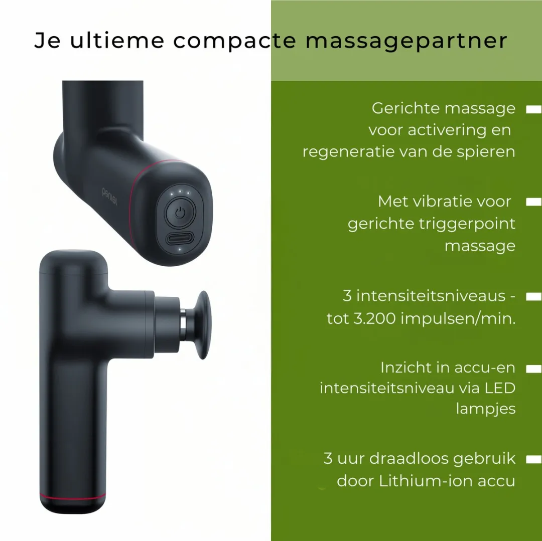 Beurer MG 79 Massage Gun - Incl. 3 Opzetstukken - Handzaam Massage Apparaat - 3 uur draadloos gebruik - Met Vibratie (tot 3.200 impulsen p/m) voor gerichte Triggerpoint massage