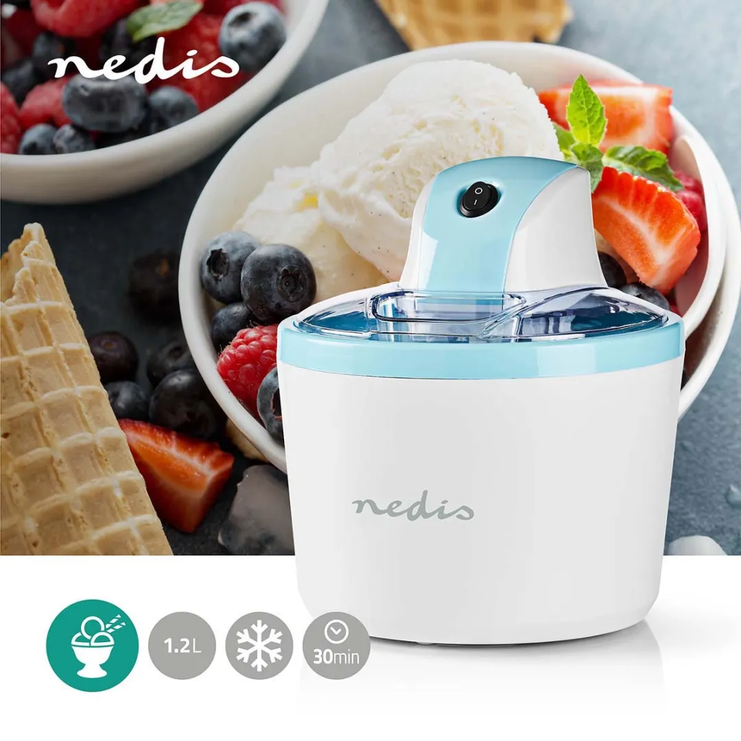 Nedis KAIM110CWT12 IJsmachine 1.2L - Blauw/Wit