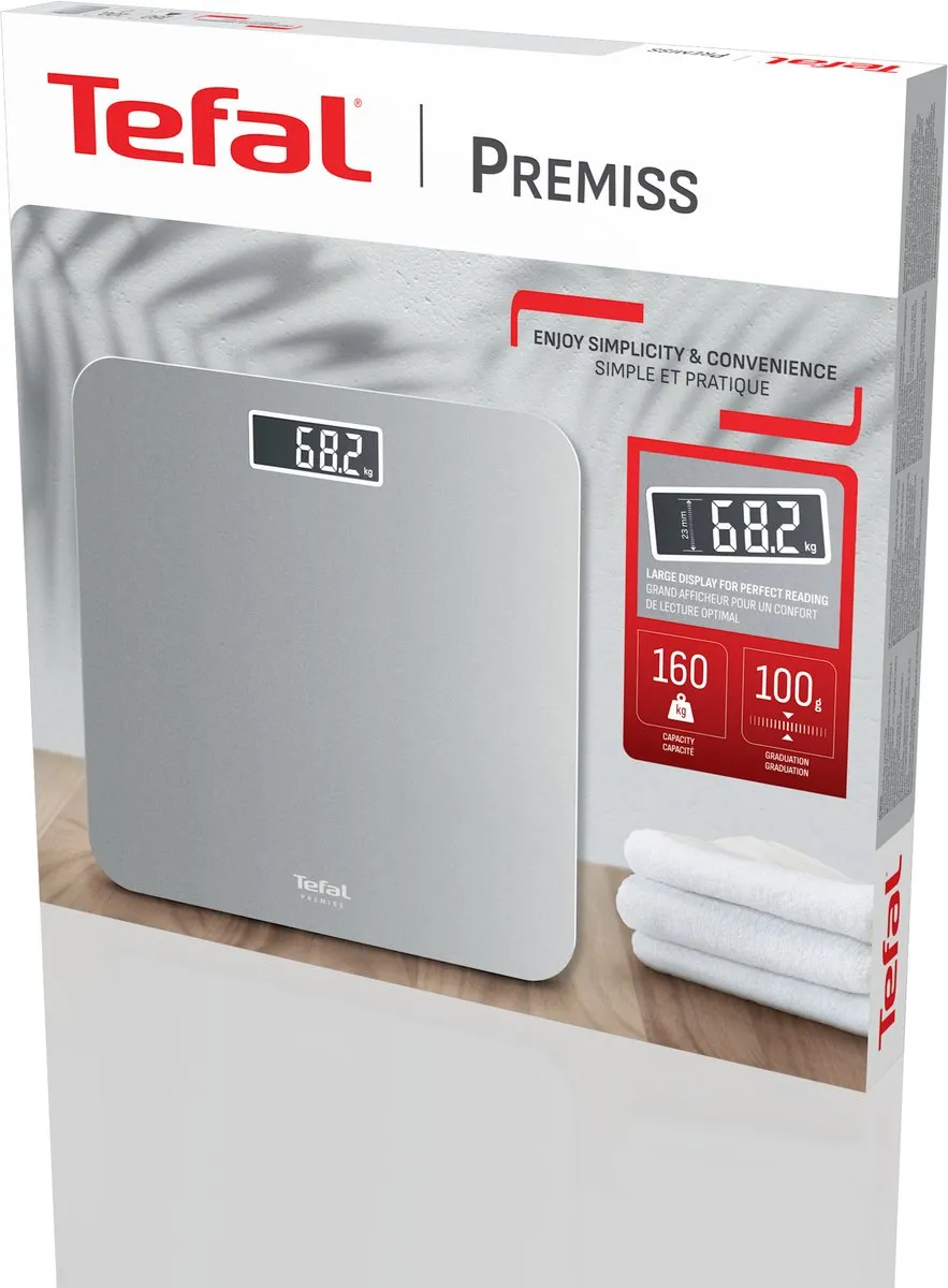 Tefal Premiss PP1801 Personenweegschaal - 150 kg - Zilver