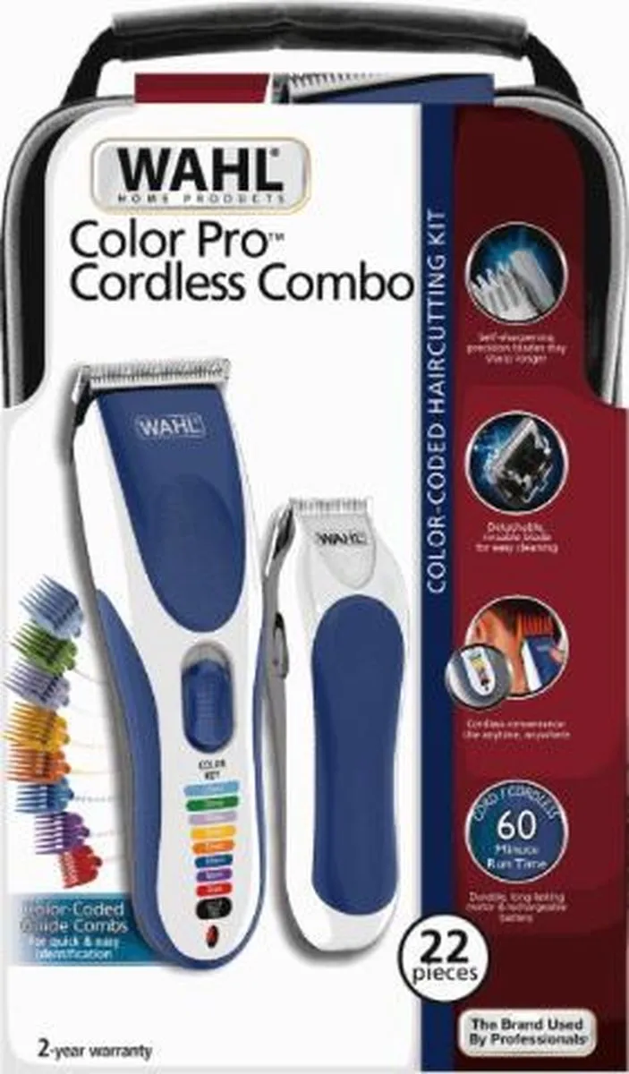 Wahl Color Pro Combo Tondeuse & Trimmer - Blauw/Wit