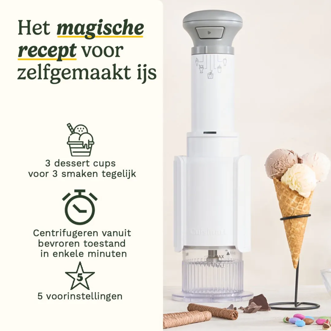 Cuisinart 5-in-1 IJsmachine ICE201E - Wit