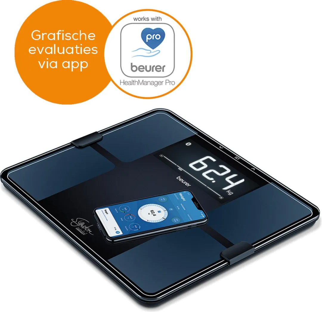 Beurer BF 915 SignatureLine Personenweegschaal - 200kg - 8 Gebruikers - Zwart