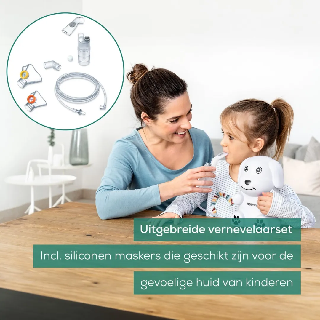 Beurer IH 24 Kids Aerosoltoestel - Vernevelaar - 8ml - Incl. masker & accessoires