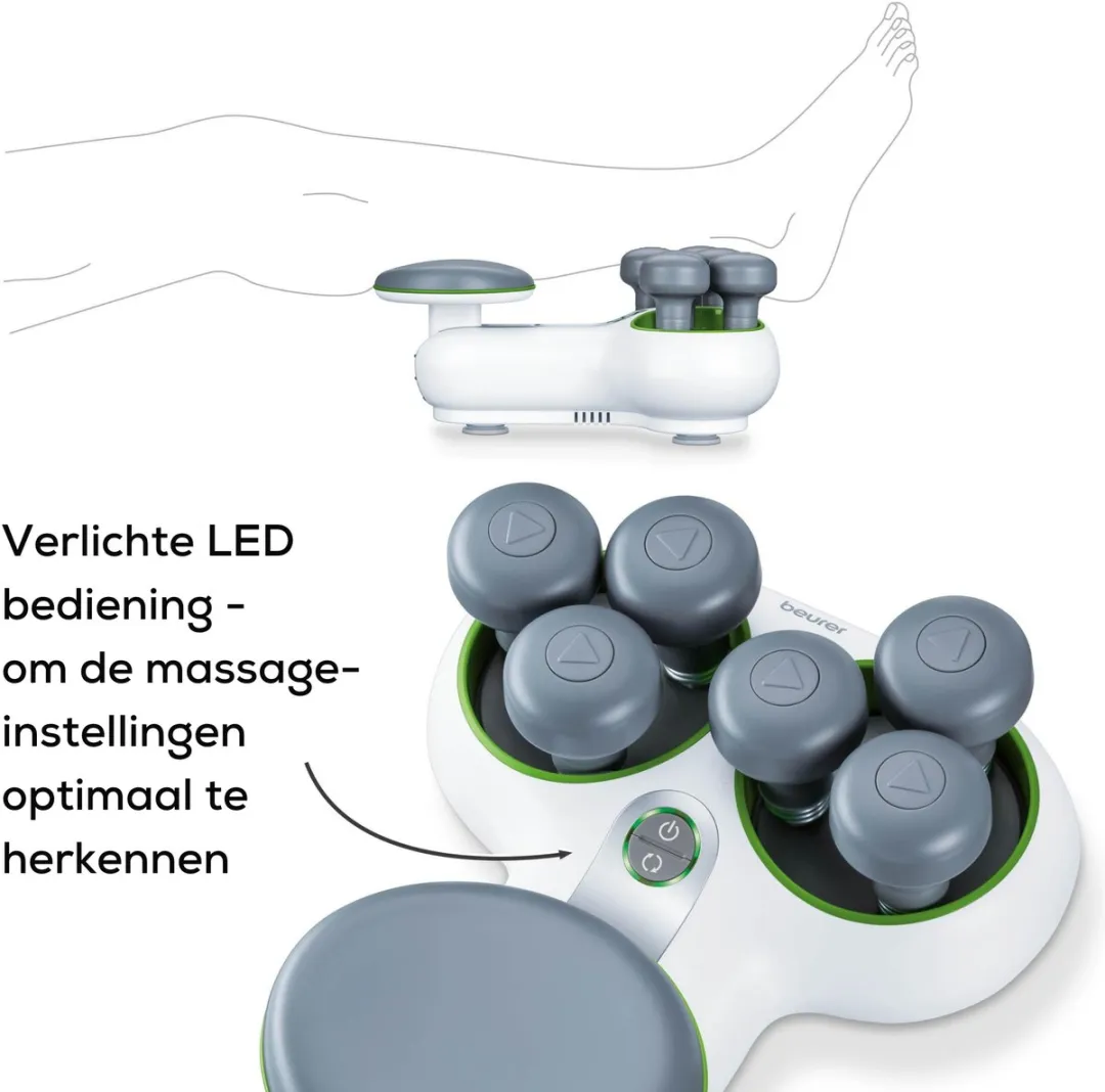 Beurer FM 200 Achillomed Achillespees Massageapparaat - 6 Koppen - 2 Snelheden - Wit/Grijs