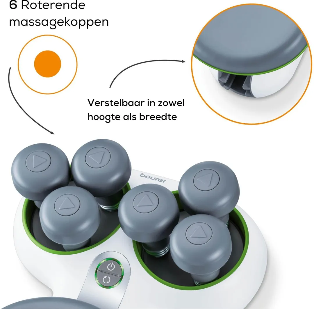 Beurer FM 200 Achillomed Achillespees Massageapparaat - 6 Koppen - 2 Snelheden - Wit/Grijs - afbeelding 6 van 6