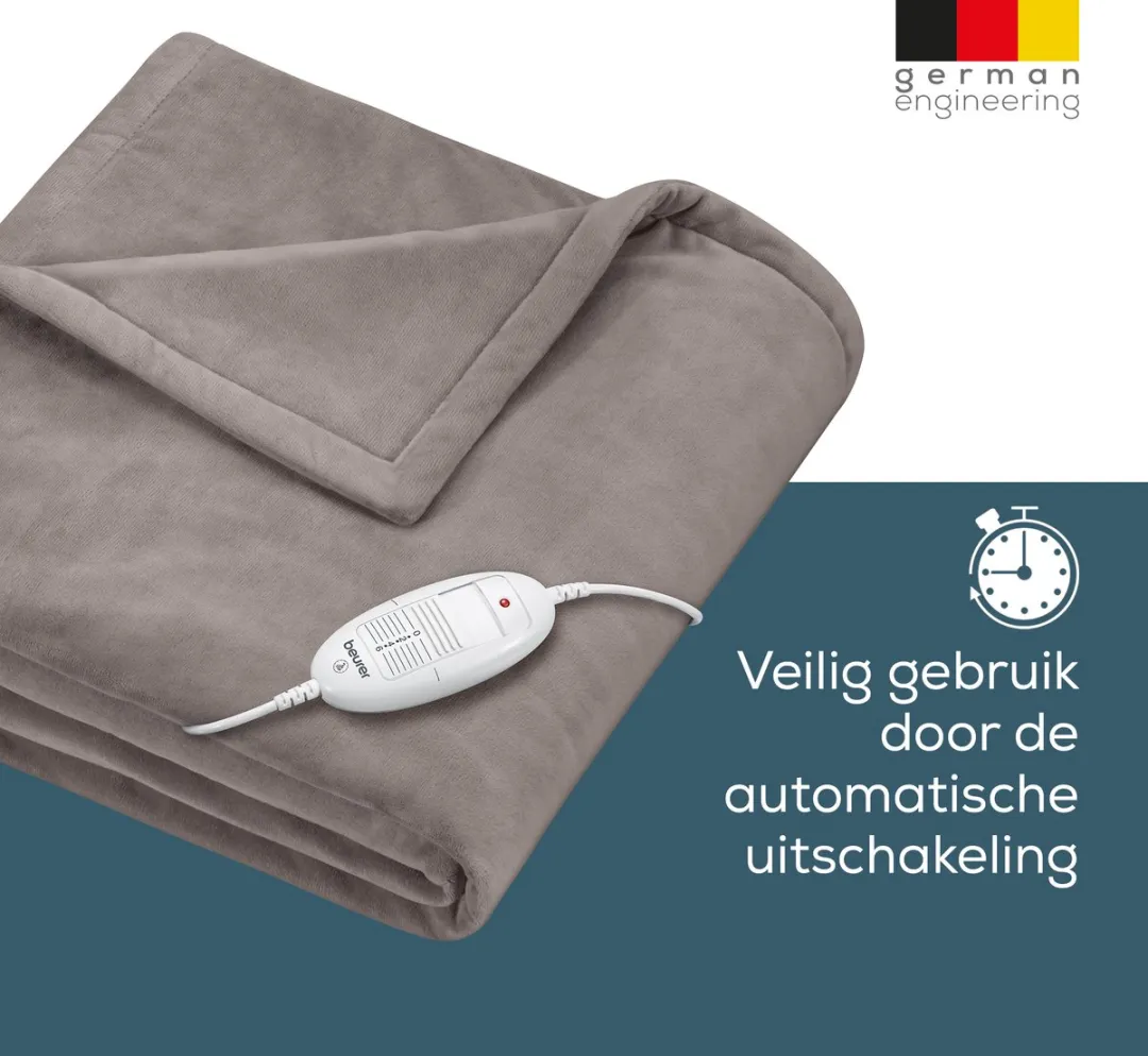 Beurer HD 75 Cosy Taupe Warmtedeken 100W - 1 persoons 180x130cm
