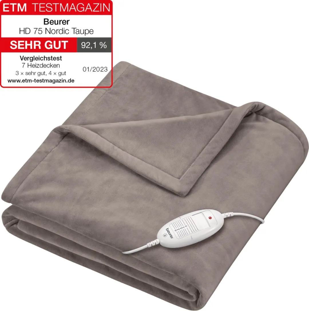 Beurer HD 75 Cosy Taupe Warmtedeken 100W