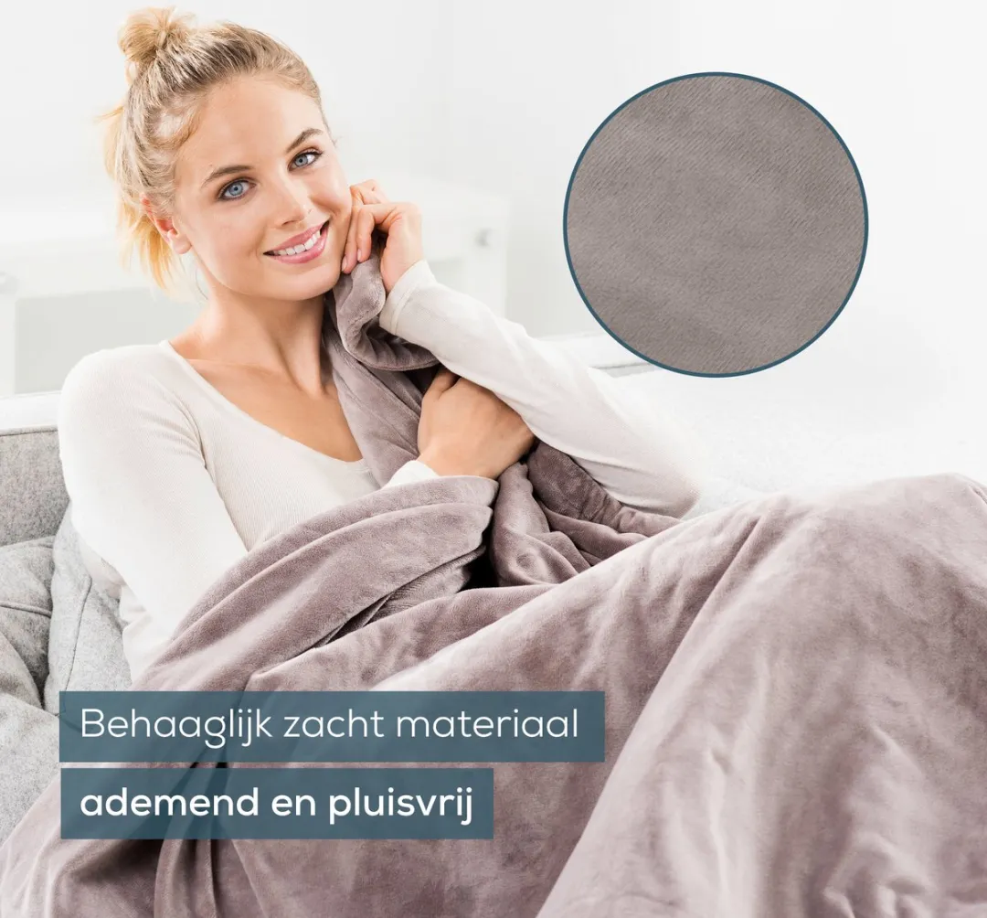 Beurer HD 75 Cosy Taupe Warmtedeken 100W - 1 persoons 180x130cm