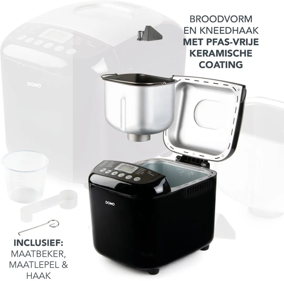 Domo B3978 Broodbakmachine 17 Programma's 1000g - Zwart - afbeelding 3 van 6