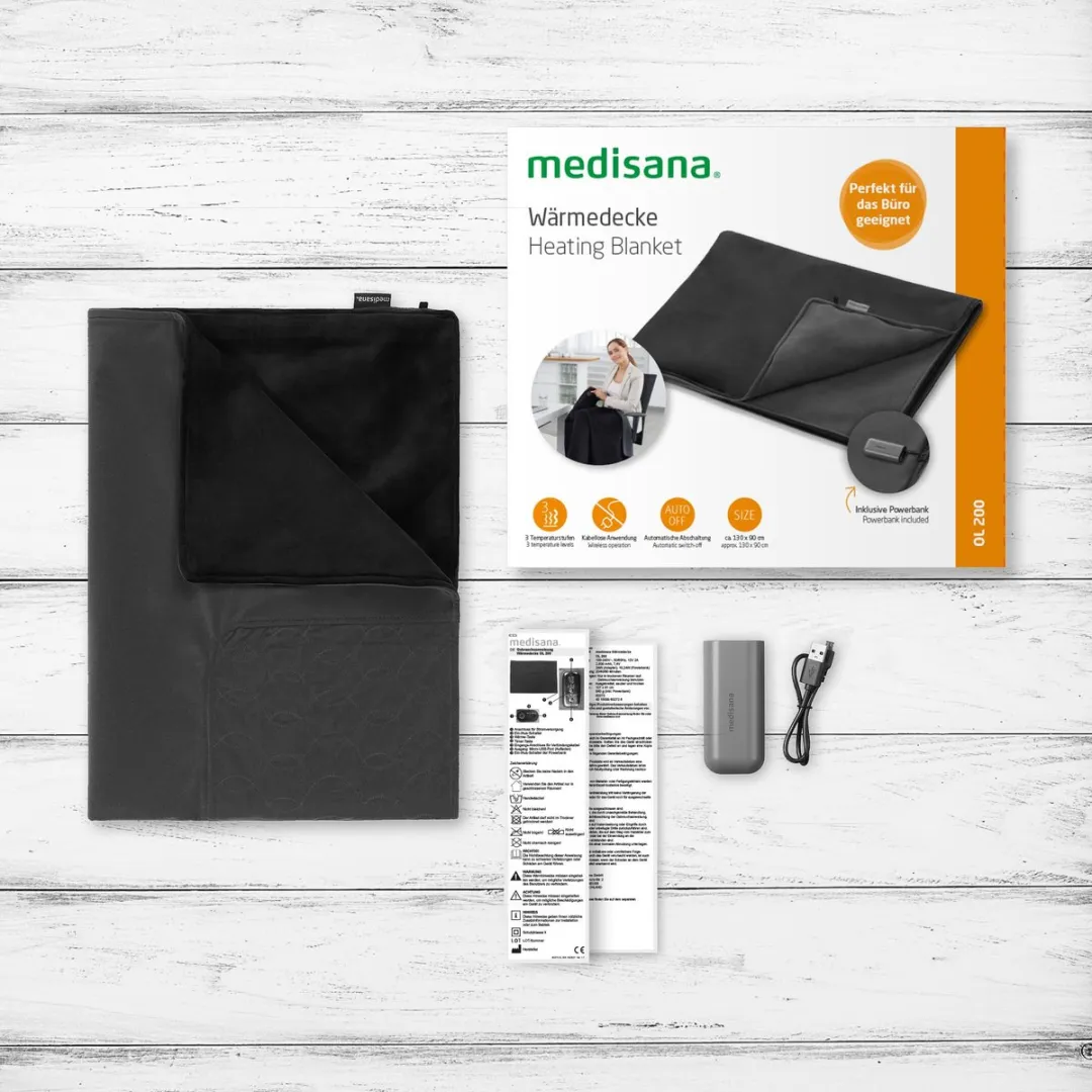 Medisana OL 200 Elektrisch Deken - Eenpersoons - 24W - Zwart - afbeelding 6 van 6