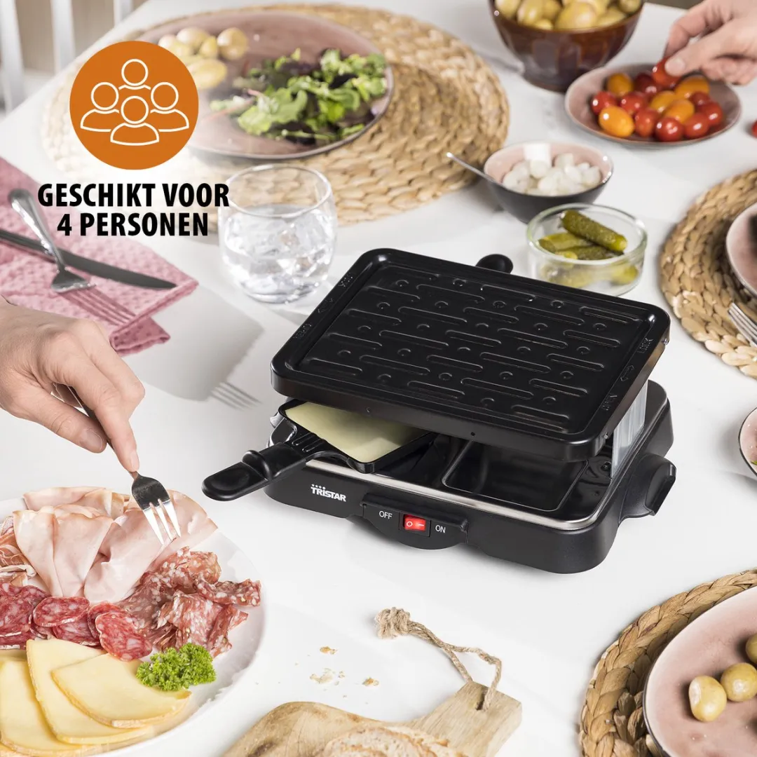 Tristar Gourmetset RA-2949 - 500W - 4 Personen - Zwart - afbeelding 6 van 6