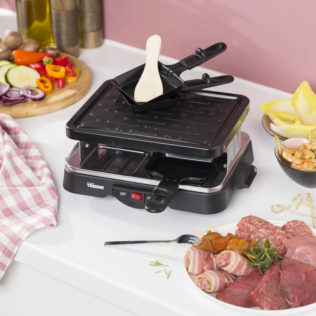 Tristar Gourmetset RA-2949 - 500W - 4 Personen - Zwart