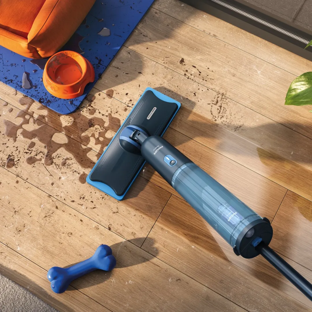 Philips OneUp XV3101/11 Elektrische Dweil - Blauw