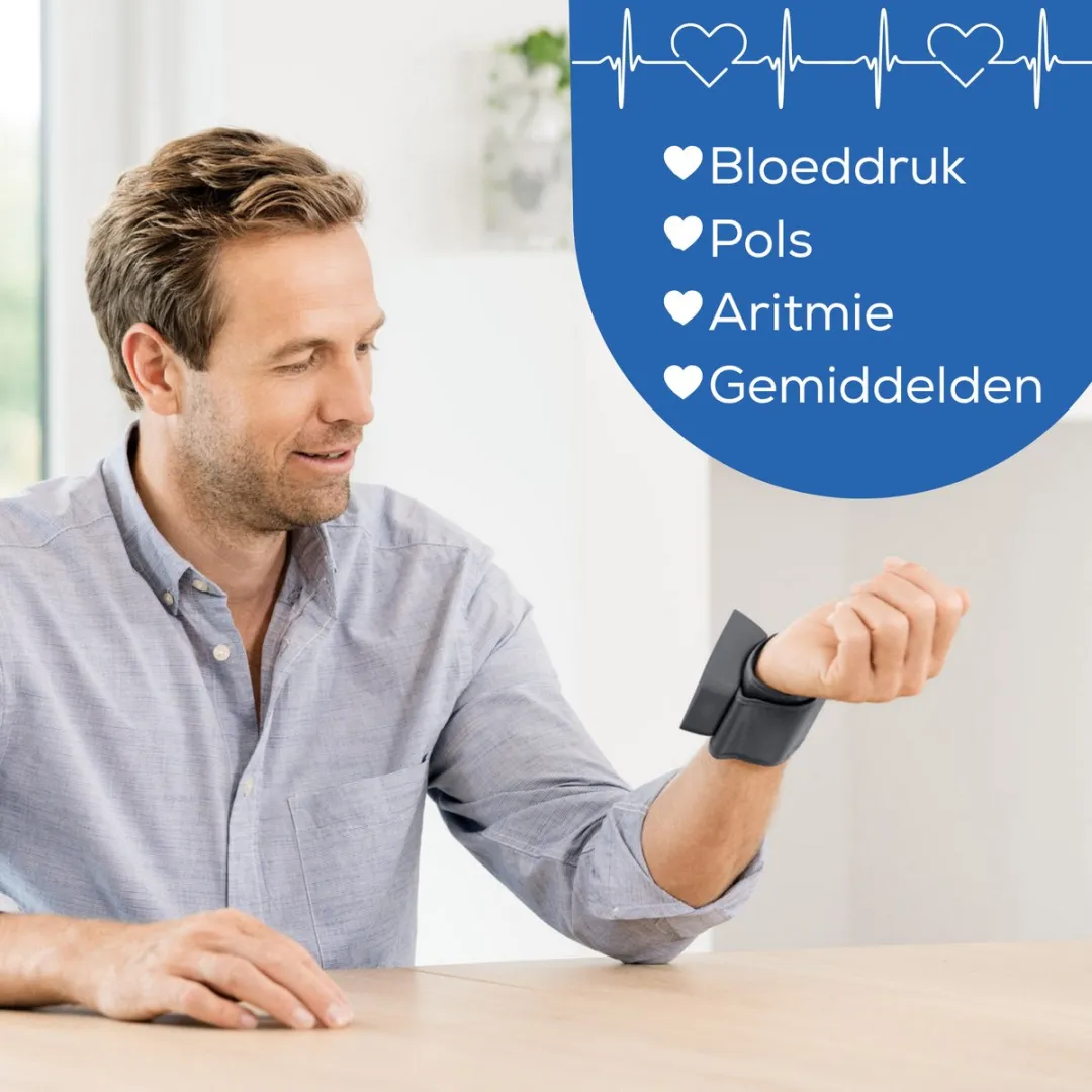 Beurer BC 27 Bloeddrukmeter Pols - Compacte Hartslagmeter - Handig voor Onderweg - Herkent Hartritmestoornis - Voor 2 gebruikers - Inc. Manchet Pols (14 - 19.5 cm) - 5 jaar Garantie