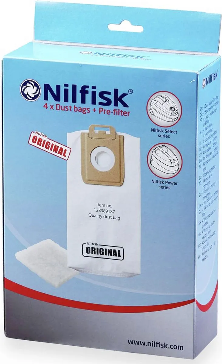 Nilfisk Select Serie Stofzakken - 4 Stuks