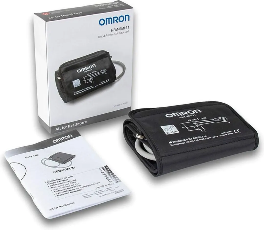 Omron Manchet Easy Cuff HEM-RML31 - Medium/Large - Zwart