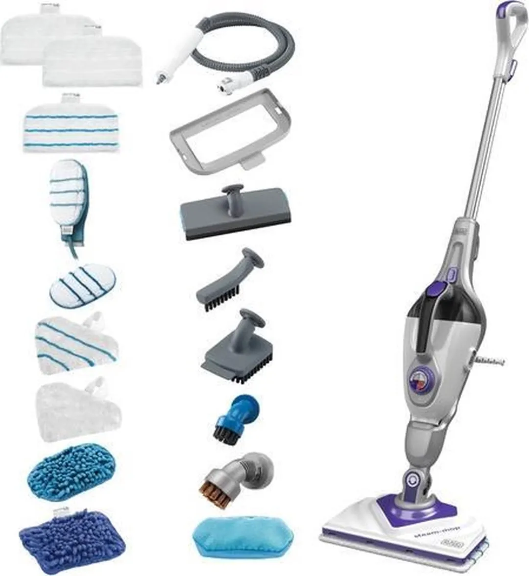 BLACK+DECKER BHSM1615DSM-QS Stoomreiniger - 1600W - 17 Accessoires - Paars/Wit