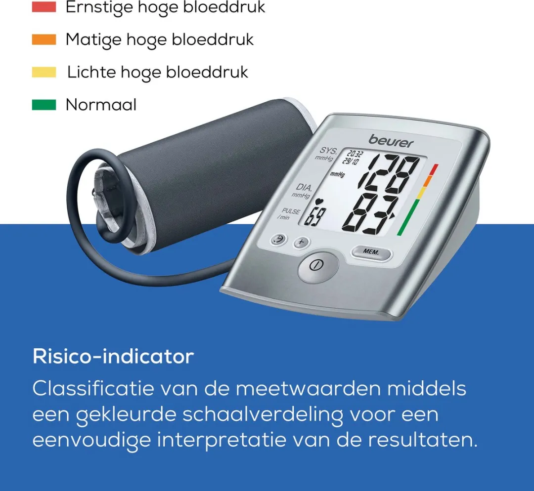 Beurer BM 35 Bloeddrukmeter Bovenarm - 2 Gebruikers - 120 Metingen