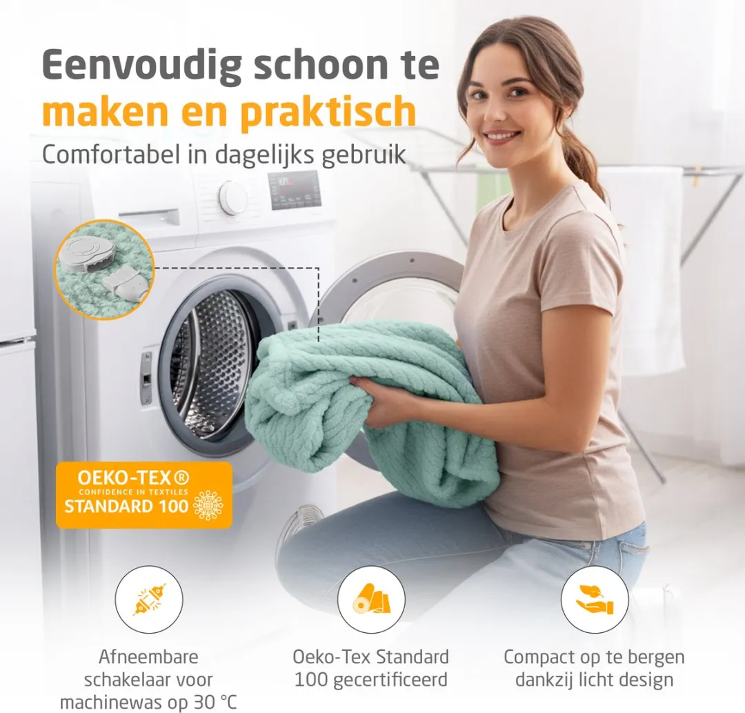 Medisana HB 417 Warme Deken - 9 standen - Groen